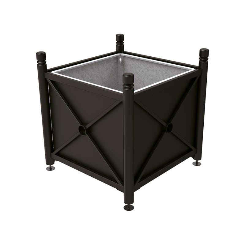 Cityscape Direct Province City Planter (Steel) 1000 x 1000 x 900mm high / Black (RAL 9005) / With inserts for use with lifting rings