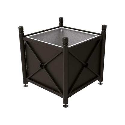 Cityscape Direct Province City Planter (Steel) 1000 x 1000 x 900mm high / Black (RAL 9005) / With inserts for use with lifting rings