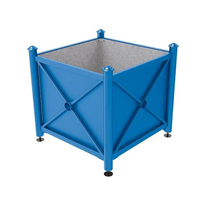 Cityscape Direct Province Agora Planter (Steel) 1000 x 1000 x 900mm high / Blue (RAL 5010) / Galvanised steel