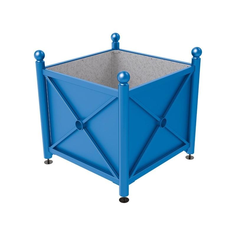 Cityscape Direct Province Sphere Planter (Steel) 1000 x 1000 x 900mm high / Blue (RAL 5010) / Galvanised steel