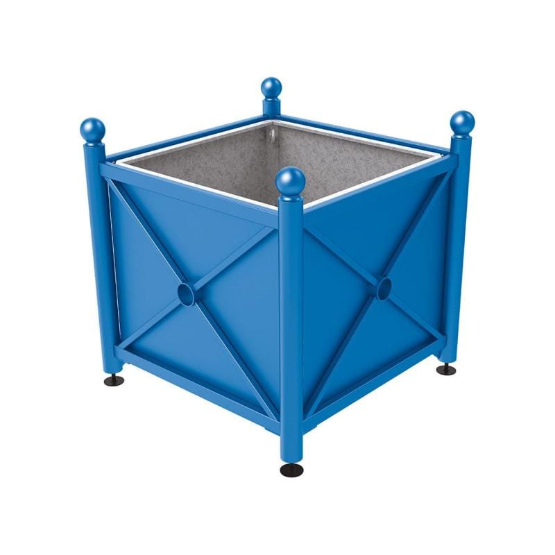 Cityscape Direct Province Sphere Planter (Steel) 1000 x 1000 x 900mm high / Blue (RAL 5010) / With inserts for use with lifting rings