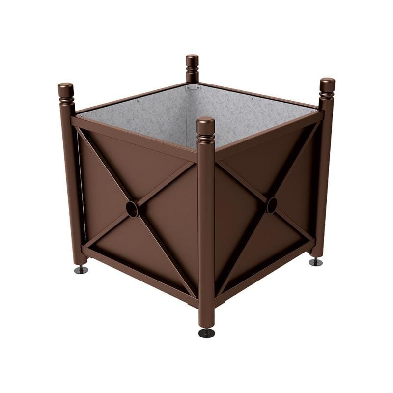 Cityscape Direct Province City Planter (Steel) 1000 x 1000 x 900mm high / Brown (RAL 8017) / Galvanised steel