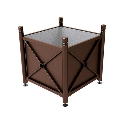 Cityscape Direct Province City Planter (Steel) 1000 x 1000 x 900mm high / Brown (RAL 8017) / Galvanised steel