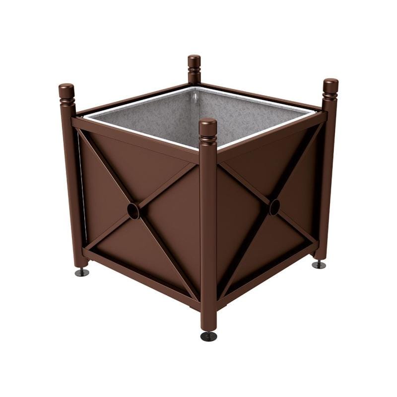 Cityscape Direct Province City Planter (Steel) 1000 x 1000 x 900mm high / Brown (RAL 8017) / With inserts for use with lifting rings
