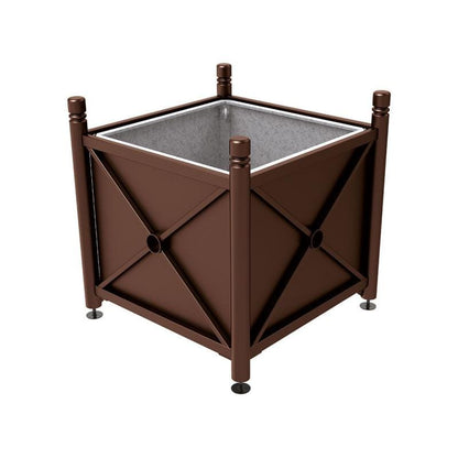 Cityscape Direct Province City Planter (Steel) 1000 x 1000 x 900mm high / Brown (RAL 8017) / With inserts for use with lifting rings