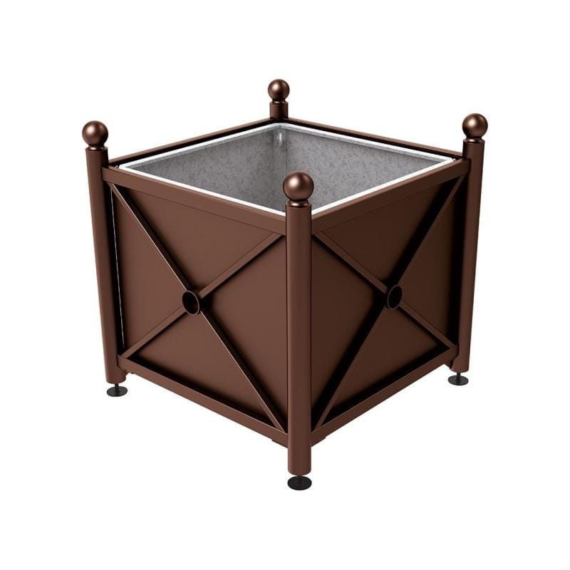 Cityscape Direct Province Sphere Planter (Steel) 1000 x 1000 x 900mm high / Brown (RAL 8017) / With inserts for use with lifting rings