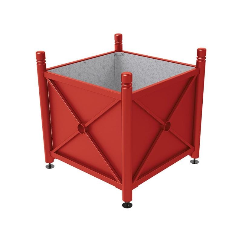 Cityscape Direct Province City Planter (Steel) 1000 x 1000 x 900mm high / Burgundy (RAL 3004) / Galvanised steel