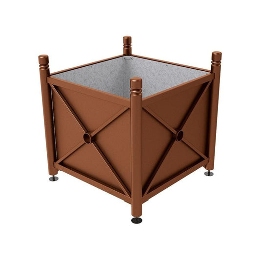 Cityscape Direct Province City Planter (Steel) 1000 x 1000 x 900mm high / Corten Effect / Galvanised steel