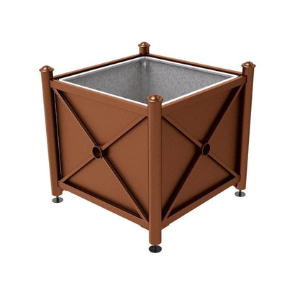 Cityscape Direct Province Agora Planter (Steel) 1000 x 1000 x 900mm high / Corten Effect / With inserts for use with lifting rings