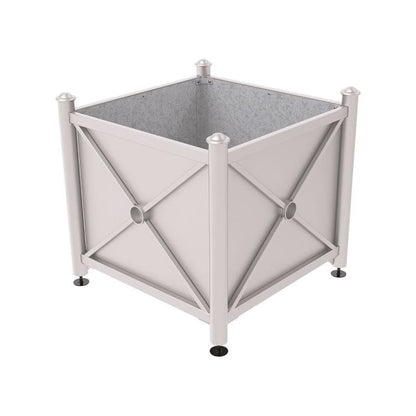 Cityscape Direct Province Agora Planter (Steel) 1000 x 1000 x 900mm high / Light Grey (RAL 7044) / Galvanised steel