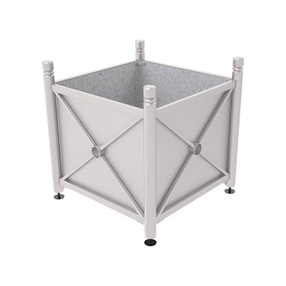 Cityscape Direct Province City Planter (Steel) 1000 x 1000 x 900mm high / Light Grey (RAL 7044) / Galvanised steel