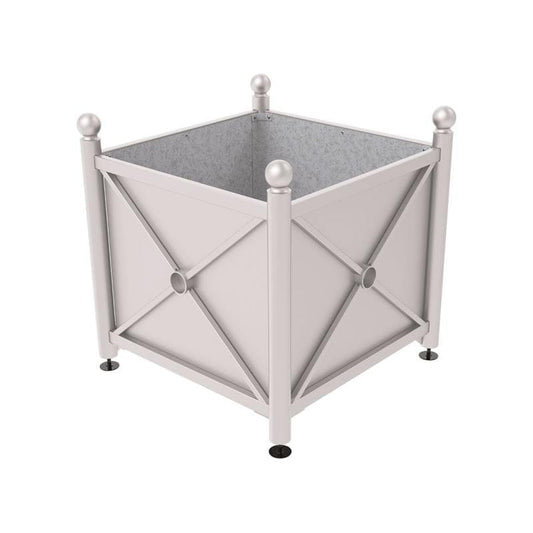 Cityscape Direct Province Sphere Planter (Steel) 1000 x 1000 x 900mm high / Light Grey (RAL 7044) / Galvanised steel