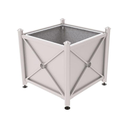 Cityscape Direct Province Agora Planter (Steel) 1000 x 1000 x 900mm high / Light Grey (RAL 7044) / With inserts for use with lifting rings