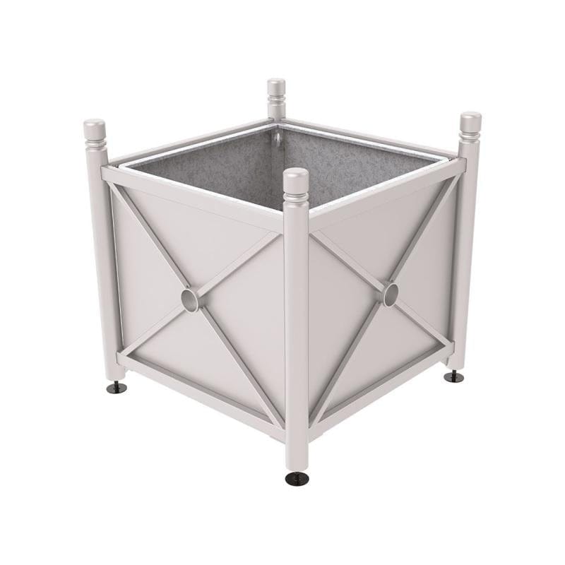 Cityscape Direct Province City Planter (Steel) 1000 x 1000 x 900mm high / Light Grey (RAL 7044) / With inserts for use with lifting rings