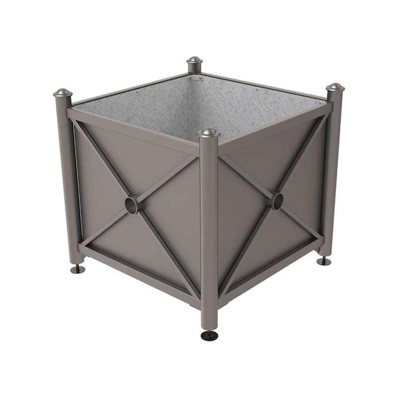 Cityscape Direct Province Agora Planter (Steel) 1000 x 1000 x 900mm high / Procity Grey / Galvanised steel