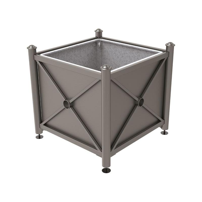Cityscape Direct Province Agora Planter (Steel) 1000 x 1000 x 900mm high / Procity Grey / With inserts for use with lifting rings