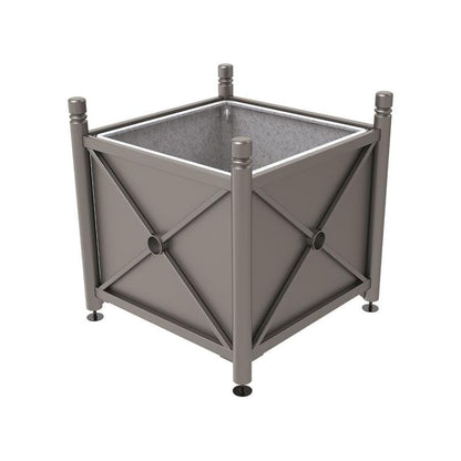 Cityscape Direct Province City Planter (Steel) 1000 x 1000 x 900mm high / Procity Grey / With inserts for use with lifting rings