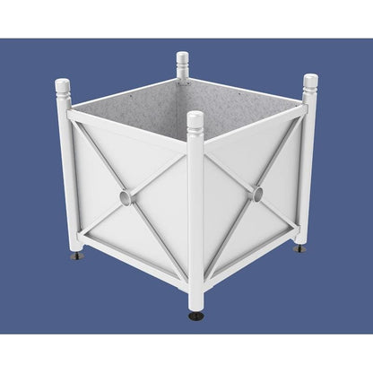 Cityscape Direct Province City Planter (Steel) 1000 x 1000 x 900mm high / White (RAL 9010) / Galvanised steel