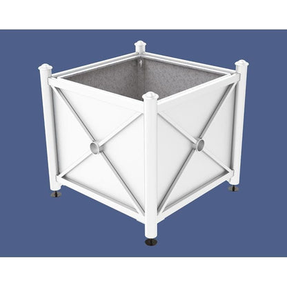 Cityscape Direct Province Agora Planter (Steel) 1000 x 1000 x 900mm high / White (RAL 9010) / With inserts for use with lifting rings