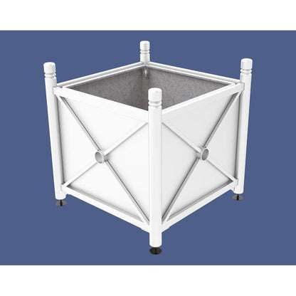 Cityscape Direct Province City Planter (Steel) 1000 x 1000 x 900mm high / White (RAL 9010) / With inserts for use with lifting rings