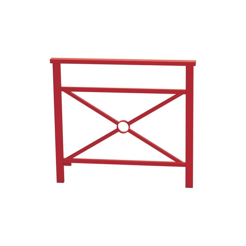 Cityscape Direct Venice Railing 1000mm / Cross / Burgundy (RAL 3004)