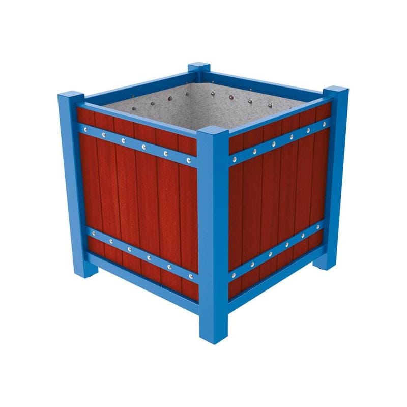 Cityscape Direct Sarlat Planter 1060 x 1060 x 960mm high / Blue (RAL 5010) / Mahogany