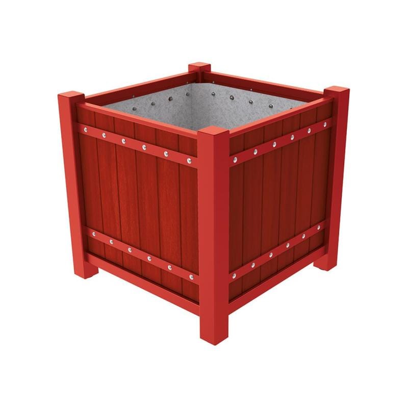 Cityscape Direct Sarlat Planter 1060 x 1060 x 960mm high / Burgundy (RAL 3004) / Mahogany