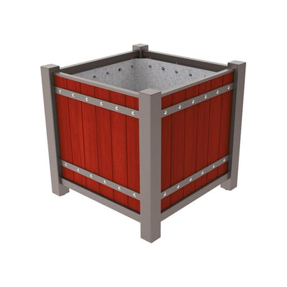 Cityscape Direct Sarlat Planter 1060 x 1060 x 960mm high / Procity Grey / Mahogany