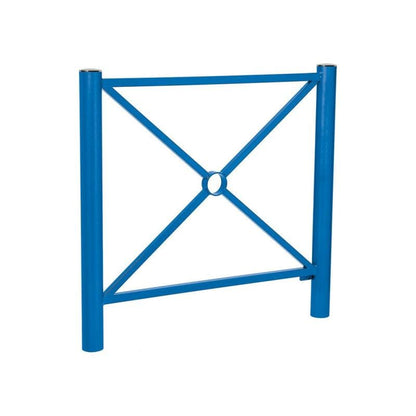 Cityscape Direct Province Brushed Steel Railing 1072mm / Cross / Blue (RAL 5010)
