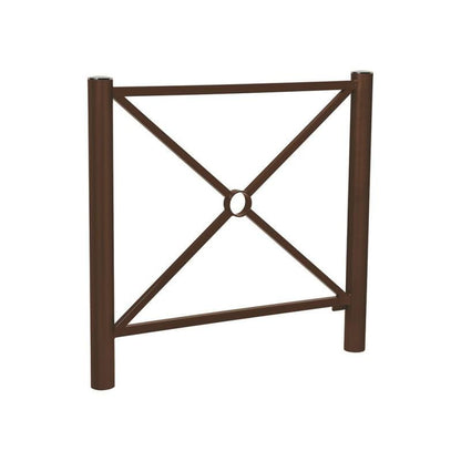 Cityscape Direct Province Brushed Steel Railing 1072mm / Cross / Brown (RAL 8017)