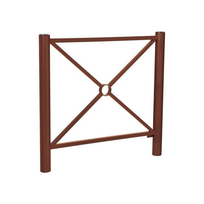 Cityscape Direct Province Brushed Steel Railing 1072mm / Cross / Corten Effect