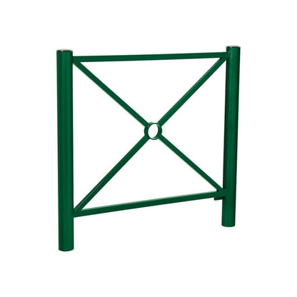 Cityscape Direct Province Brushed Steel Railing 1072mm / Cross / Green (RAL 6005)