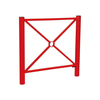 Cityscape Direct Province Brushed Steel Railing 1072mm / Cross / Red (RAL 3020)
