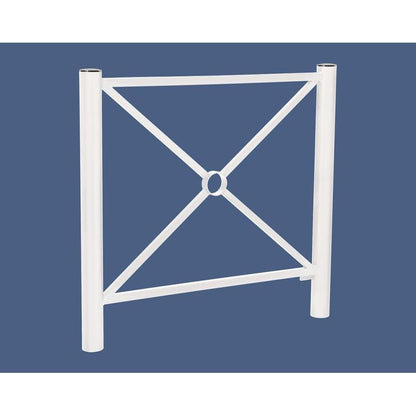 Cityscape Direct Province Brushed Steel Railing 1072mm / Cross / White (RAL 9010)