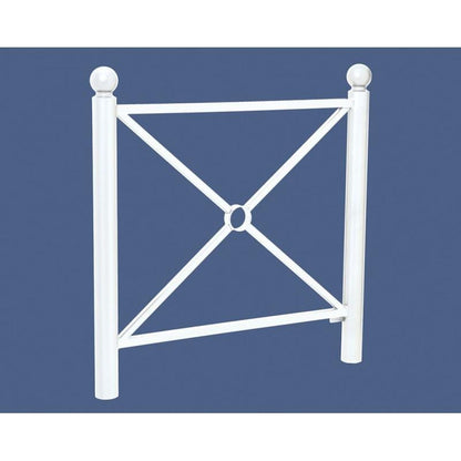 Cityscape Direct Province Sphere Railing 1072mm / Cross / White (RAL 9010)