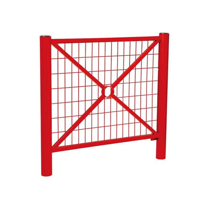 Cityscape Direct Province Brushed Steel Railing 1072mm / Mesh / Red (RAL 3020)