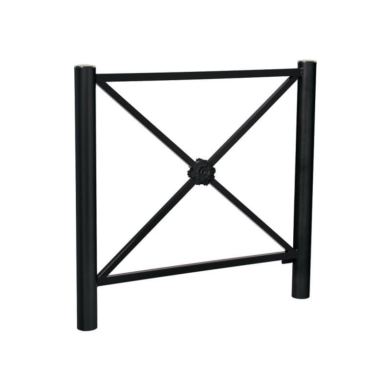 Cityscape Direct Province Brushed Steel Railing 1072mm / Rosette / Black (RAL 9005)