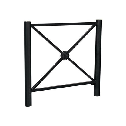 Cityscape Direct Province Brushed Steel Railing 1072mm / Rosette / Black (RAL 9005)