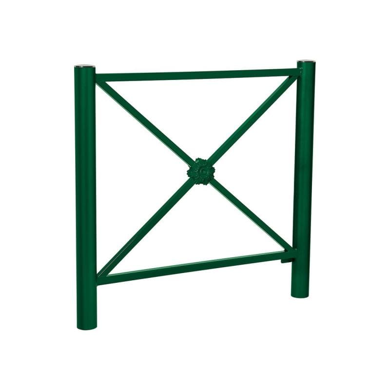Cityscape Direct Province Brushed Steel Railing 1072mm / Rosette / Green (RAL 6005)