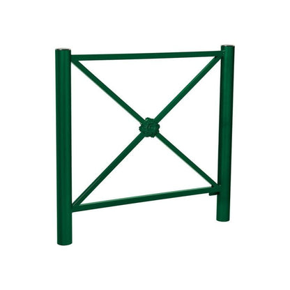 Cityscape Direct Province Brushed Steel Railing 1072mm / Rosette / Green (RAL 6005)