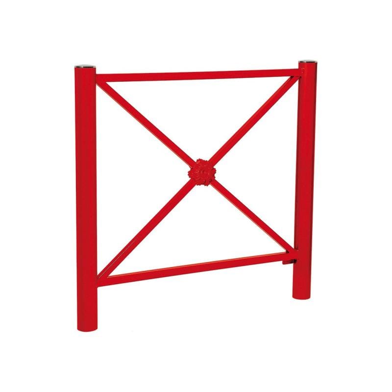 Cityscape Direct Province Brushed Steel Railing 1072mm / Rosette / Red (RAL 3020)