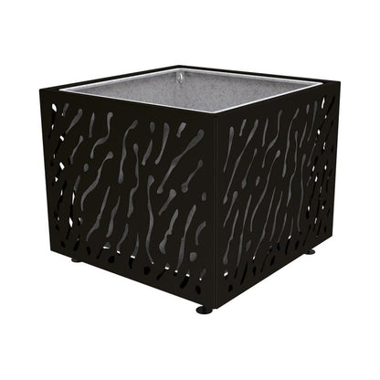 Cityscape Direct Venice Planter 1145 x 1145 x 960mm high / Black (RAL 9005) / With inserts for use with lifting rings