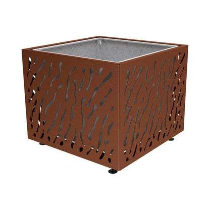 Cityscape Direct Venice Planter 1145 x 1145 x 960mm high / Corten Effect / With inserts for use with lifting rings