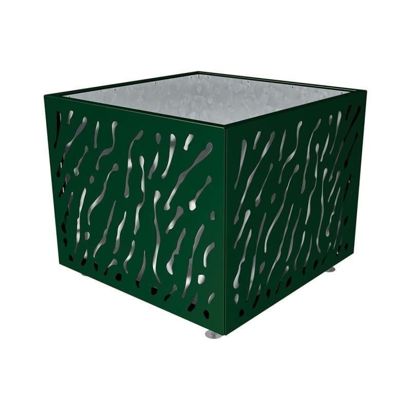Cityscape Direct Venice Planter 1145 x 1145 x 960mm high / Green (RAL 6005) / Galvanised steel