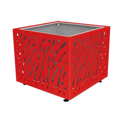 Cityscape Direct Venice Planter 1145 x 1145 x 960mm high / Red (RAL 3020) / With inserts for use with lifting rings