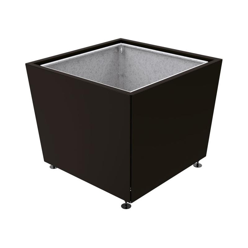 Cityscape Direct Olbia Planter 1170 x 1170 x 975mm high / Black (RAL 9005) / With inserts for use with lifting rings