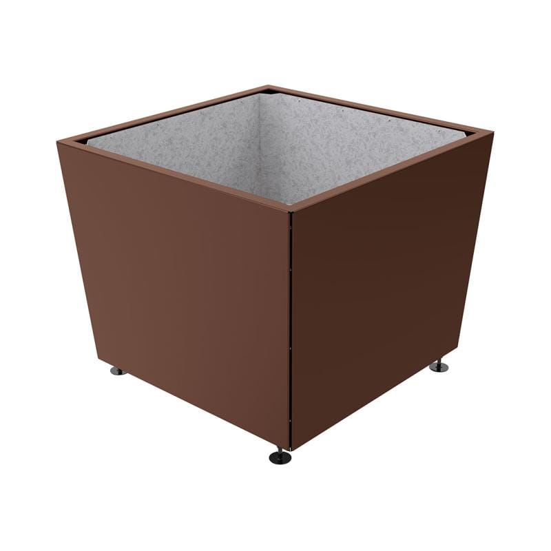 Cityscape Direct Olbia Planter 1170 x 1170 x 975mm high / Brown (RAL 8017) / Galvanised steel