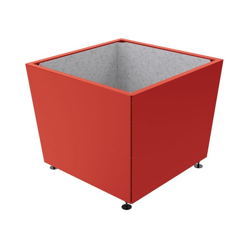 Cityscape Direct Olbia Planter 1170 x 1170 x 975mm high / Burgundy (RAL 3004) / Galvanised steel