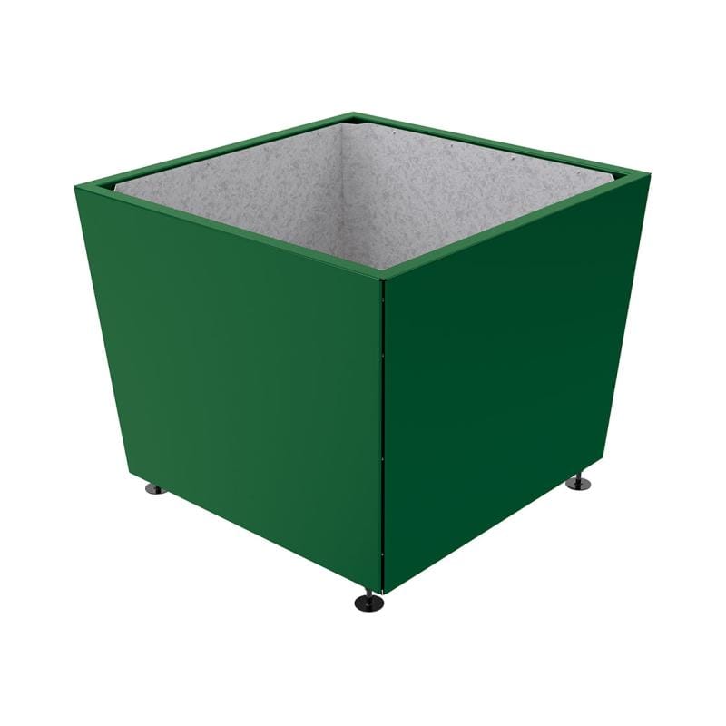 Cityscape Direct Olbia Planter 1170 x 1170 x 975mm high / Green (RAL 6005) / Galvanised steel