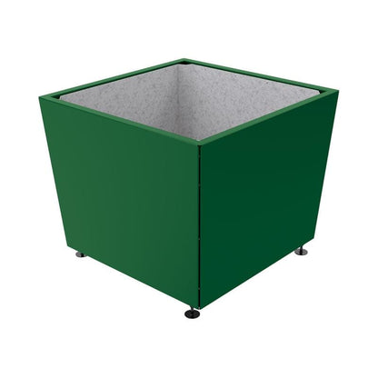 Cityscape Direct Olbia Planter 1170 x 1170 x 975mm high / Green (RAL 6005) / Galvanised steel